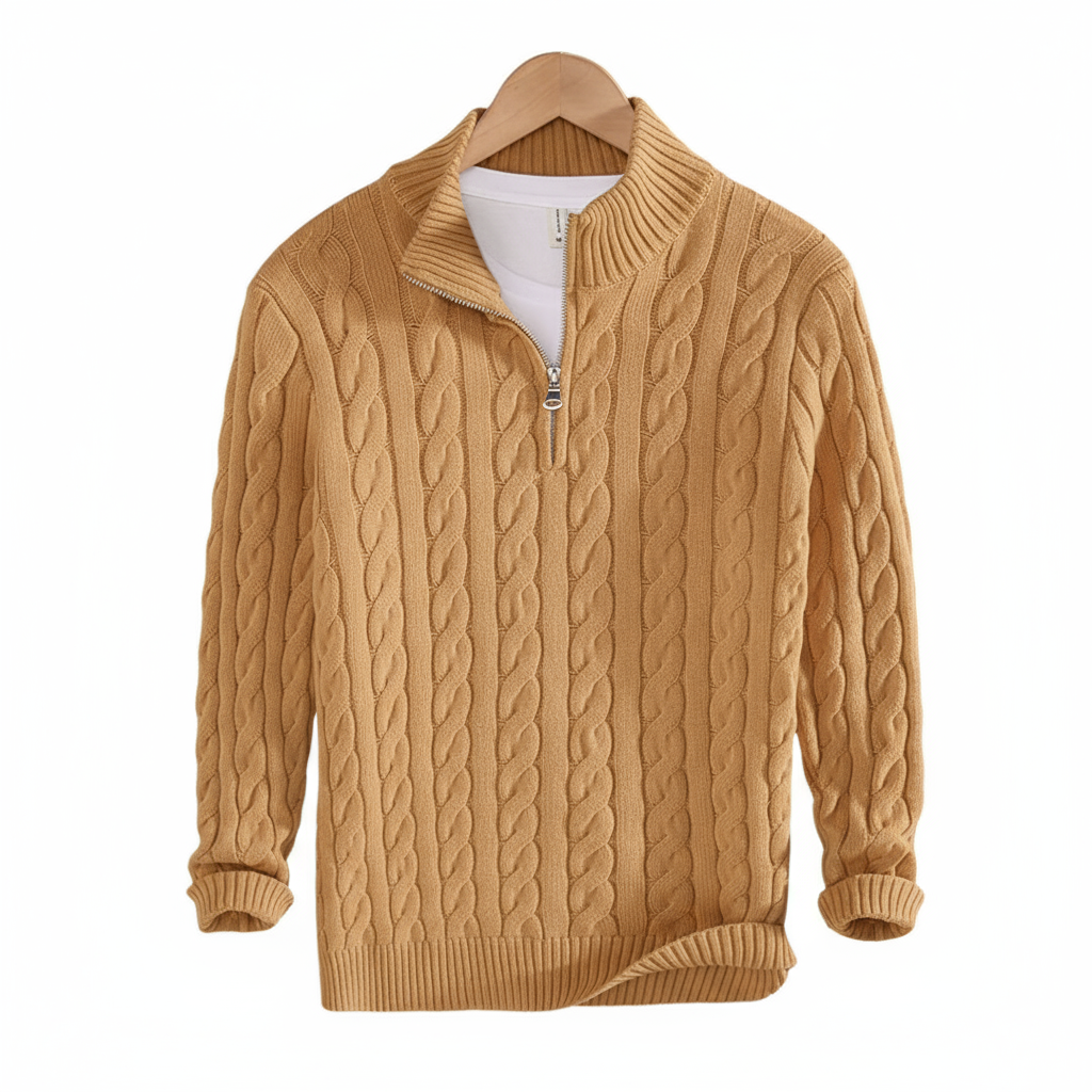 Men's versatile Vincent half-zip pullover, a comfortable long-sleeve sweater for modern style.