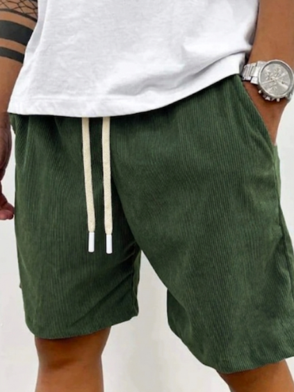 Comfortable men's casual shorts with an adjustable drawstring waist for a perfect, relaxed fit.