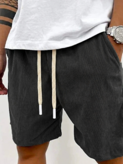 Stylish men's summer shorts with a comfortable drawstring for effortless casual or lounge wear.