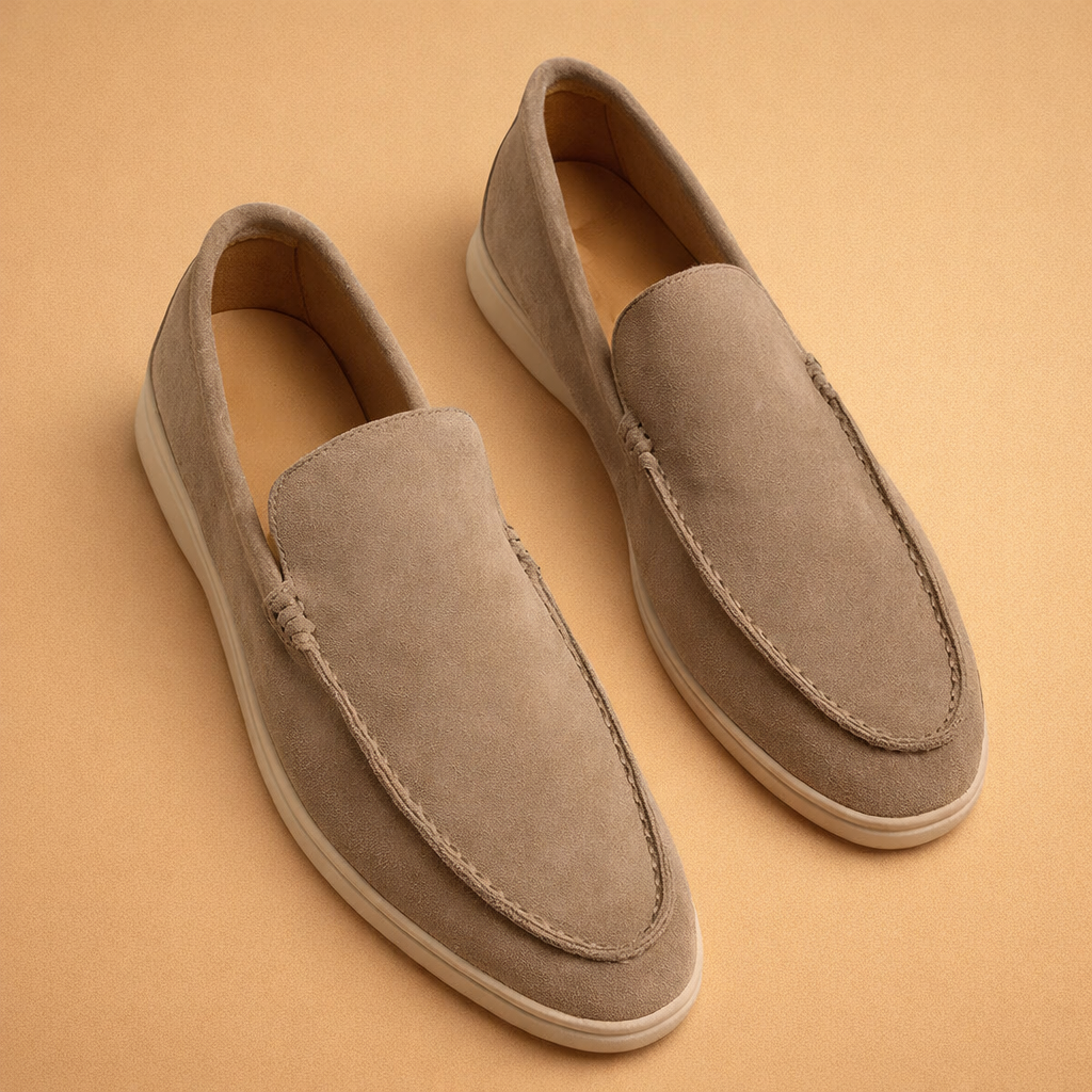 Premium men's slip-on penny loafers by Elio. Classic & comfortable footwear for a sophisticated smart casual look.