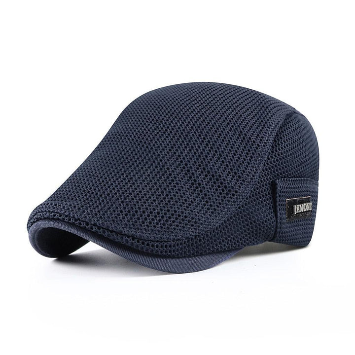 Fashionable men's breathable driver hat, a classic flat cap for smart casual spring & summer mens headwear.