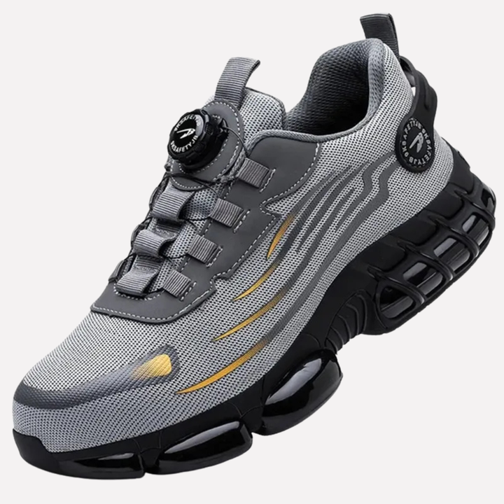 Protective footwear: Men's reinforced toe construction work boots for heavy-duty safety.
