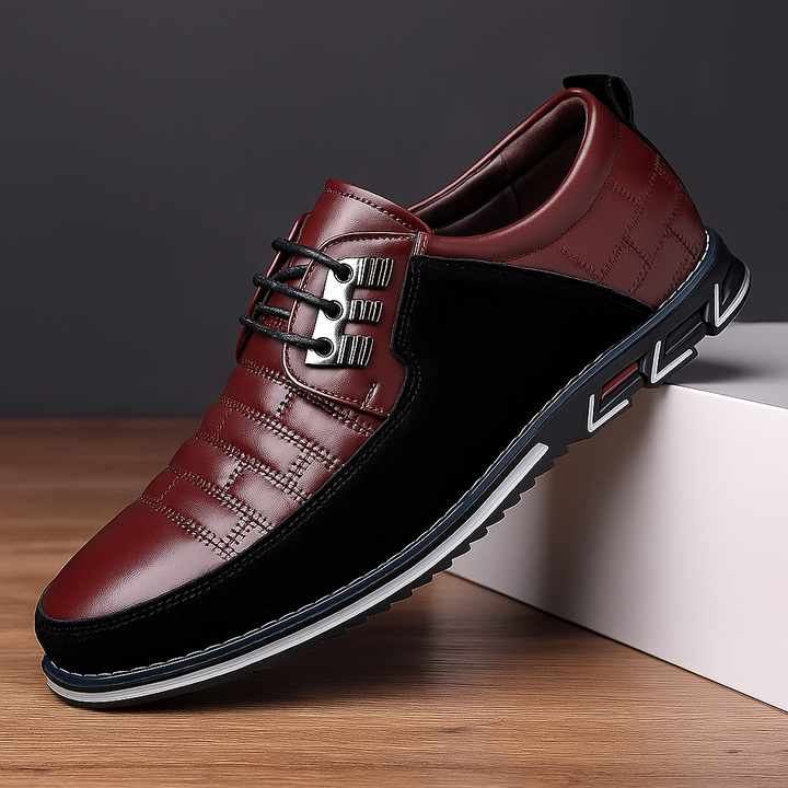 Versatile men's hybrid oxfords styled for business casual, combining classic dress shoe look with casual comfort.
