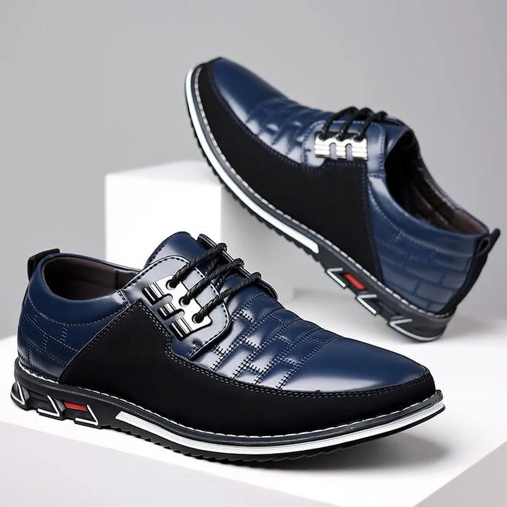 Elegant men's hybrid oxfords in a rich color, showcasing the woven texture and sleek, modern shape.