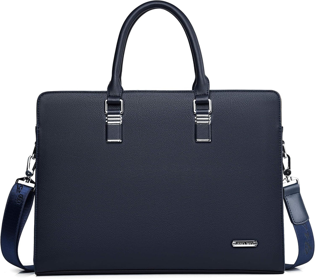 Men's Leather Multi-Compartment Business Briefcase