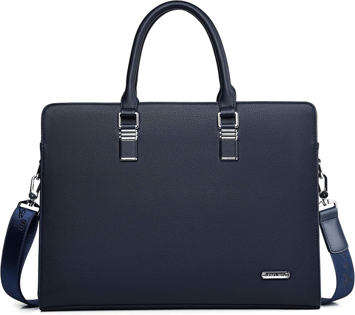 Men's Leather Multi-Compartment Business Briefcase
