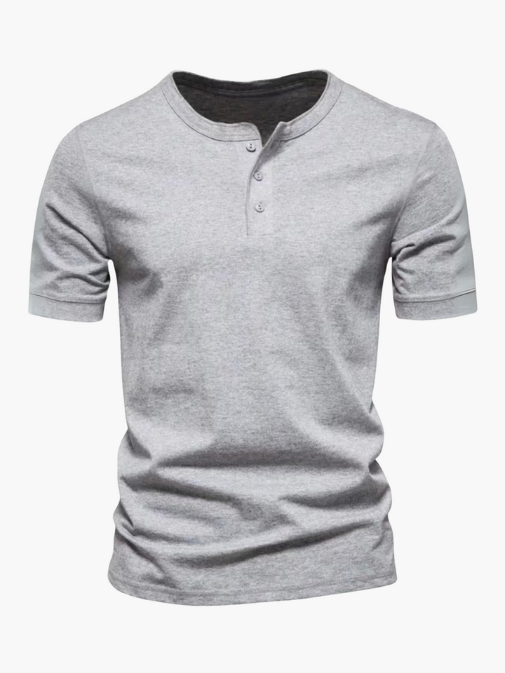 Modern men's casual shirt, short sleeve and button-up design