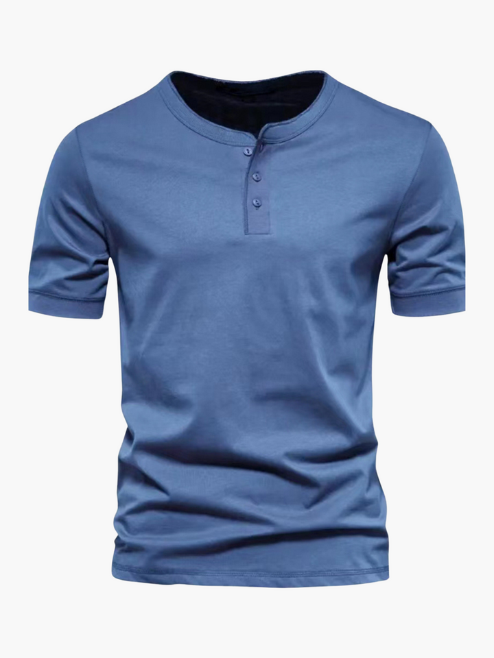 Classic men's lightweight button-up shirt in white