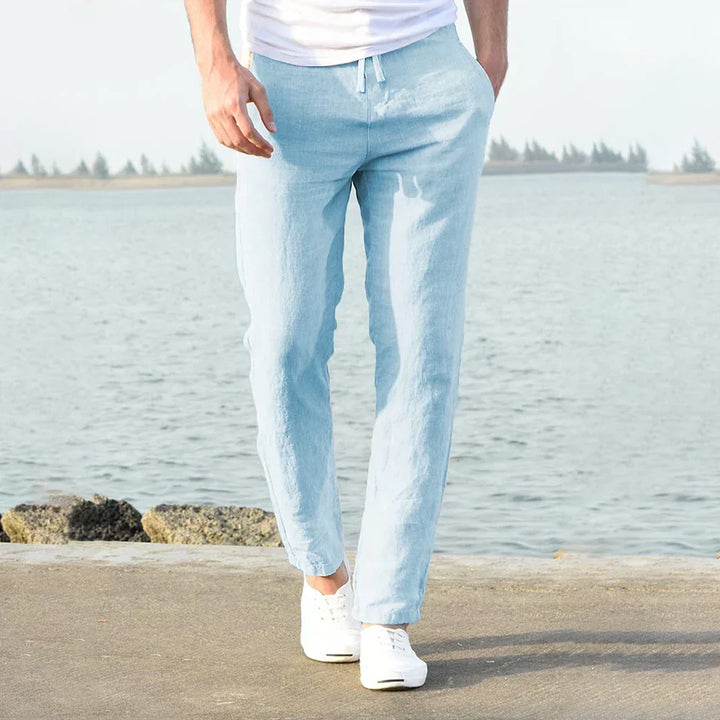 Fashionable men's lightweight drawstring trousers for ultimate comfort, perfect for casual and summer outfits.
