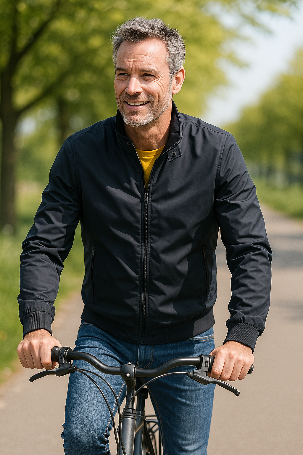 Durable, water-repellent men's zip-up jacket for spring and summer adventures.