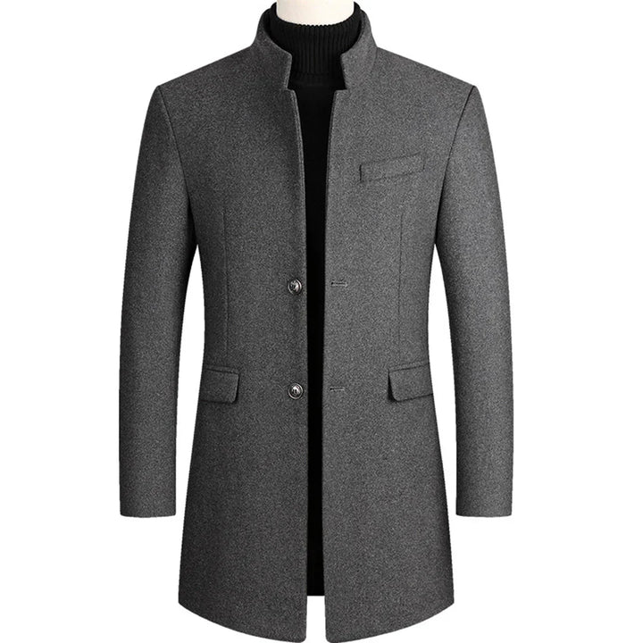 Classic men's formal winter coat. Long, elegant design, perfect for business or special occasions.