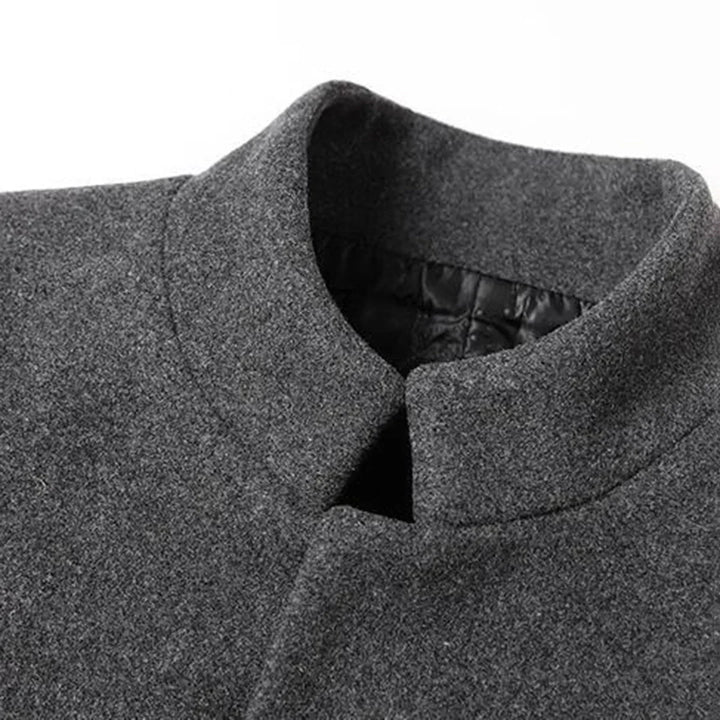 Men's classic long formal winter coat, perfect for business casual, elegant events, and cold weather.