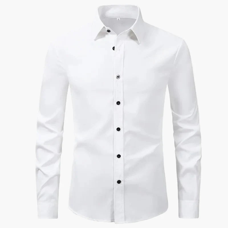 Men's long sleeve button-up dress shirt in classic fit
