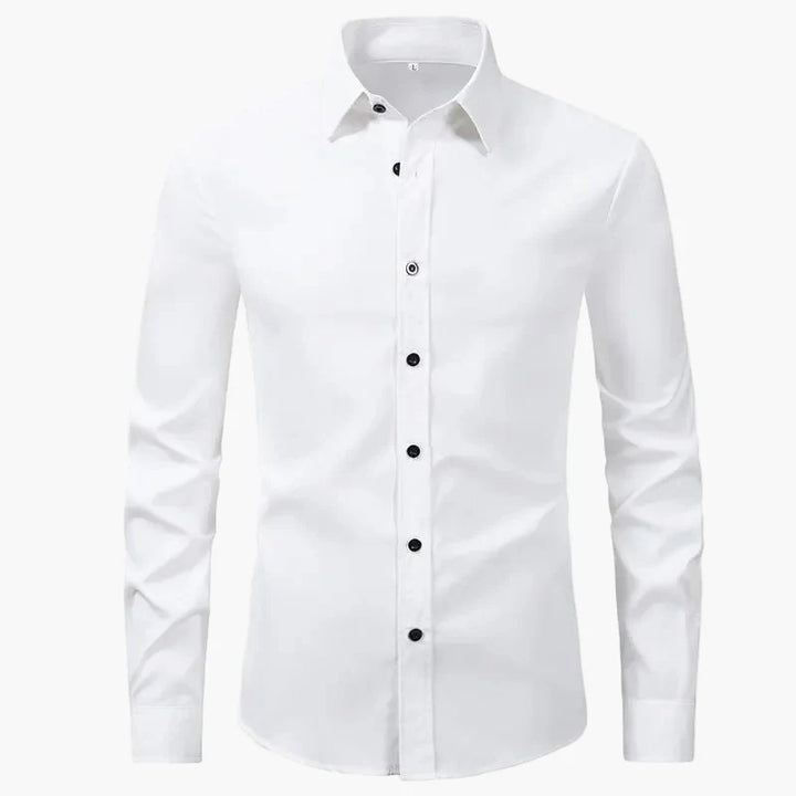 Men's long sleeve button-up dress shirt in classic fit