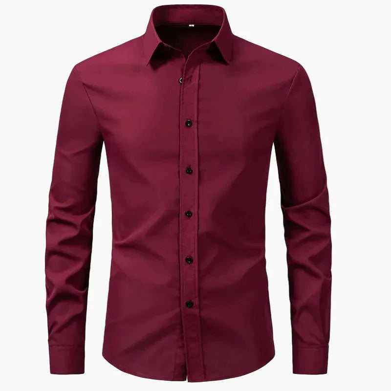 Stylish button-up dress shirt for men, perfect for formal occasions