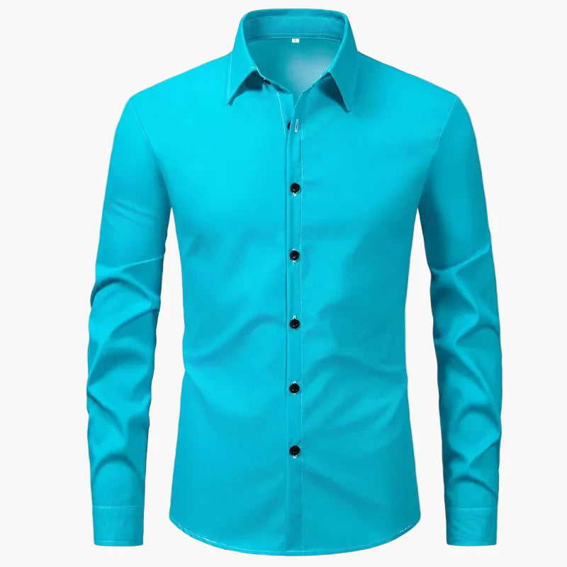 Mens fashion essential: a timeless long sleeve button-up shirt