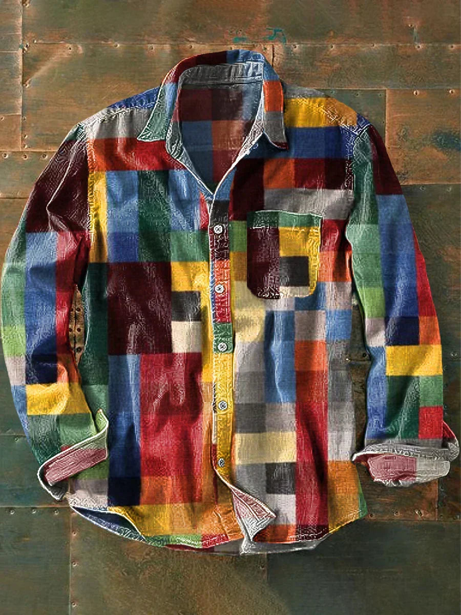 Men's long sleeve dress shirt, a refined button-up for formal wear, office attire, or smart casual outfits.