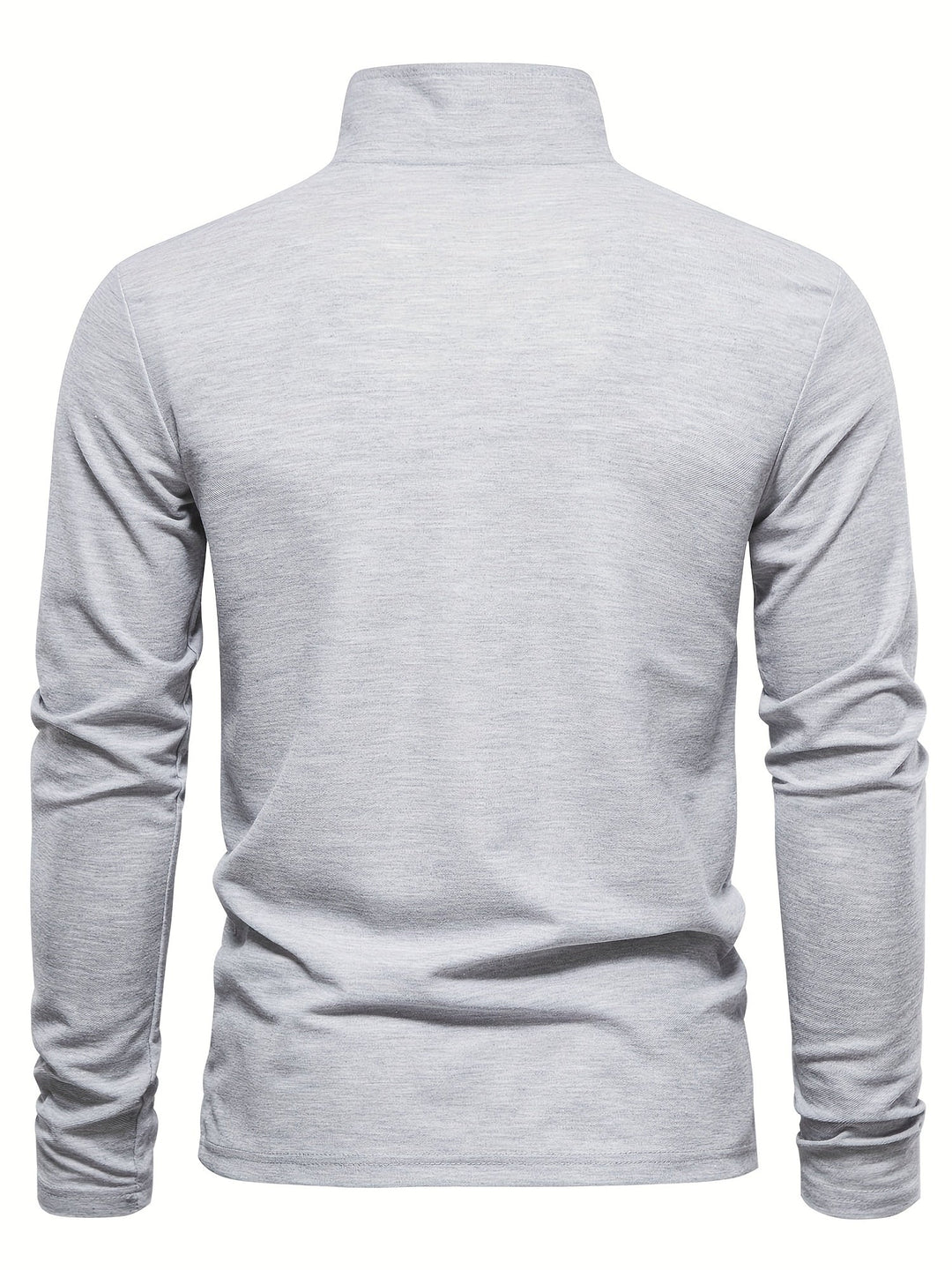 White men's long sleeve polo shirt, breathable and comfortable