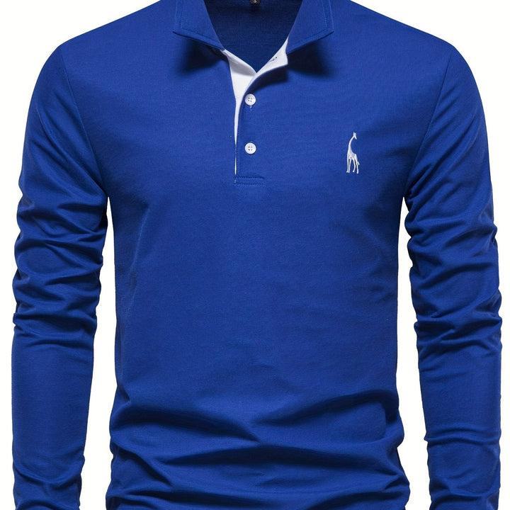 Menswear essential: a classic long sleeve polo shirt