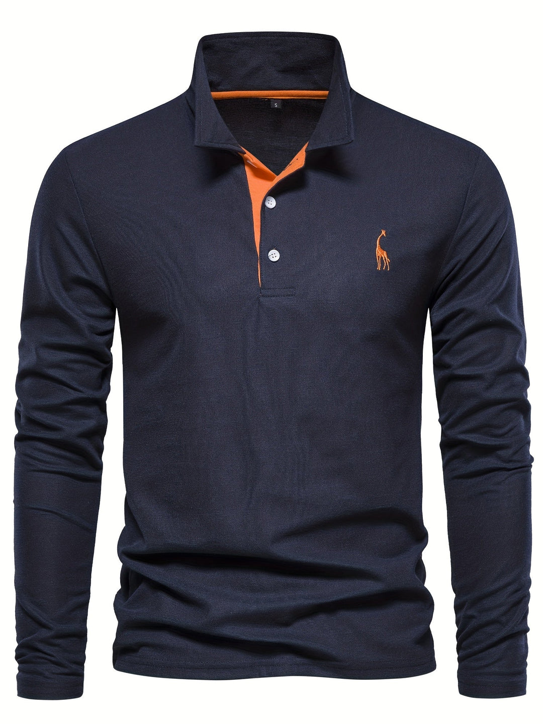 Burgundy comfortable fit long sleeve polo shirt for men