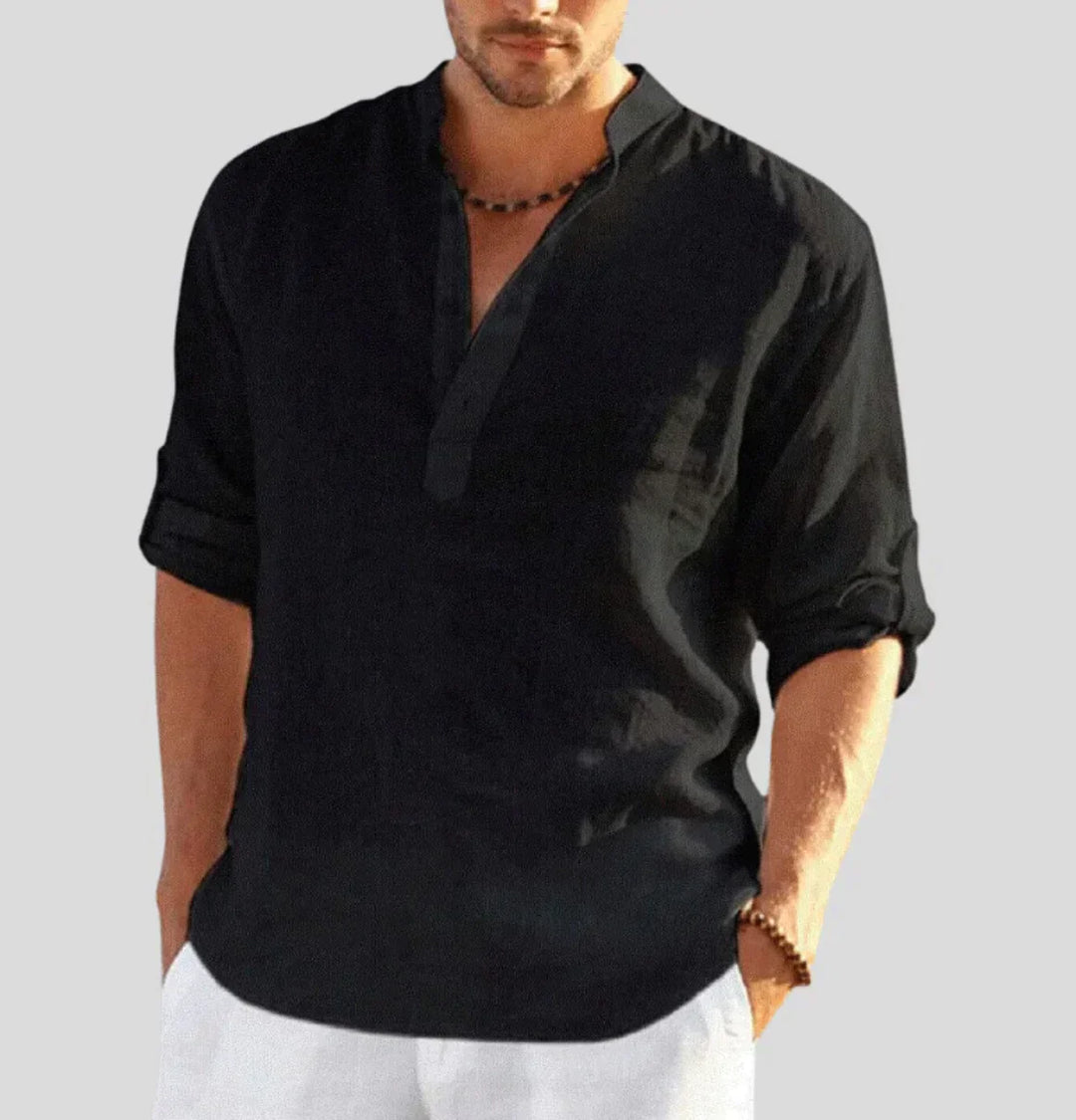 Breathable Hugo linen shirt for men, a key piece of summer apparel.