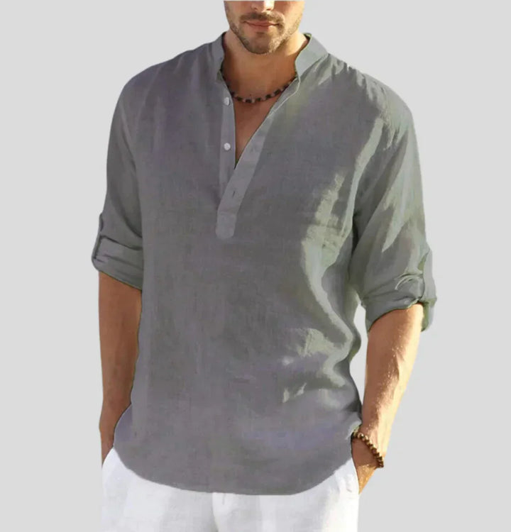 Lightweight Hugo men's linen shirt, offering both style and comfort.