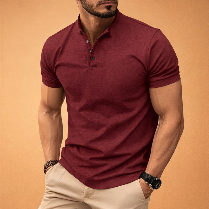 Comfortable men's modern polo shirt, slim fit, ideal for versatile casual and everyday wear.