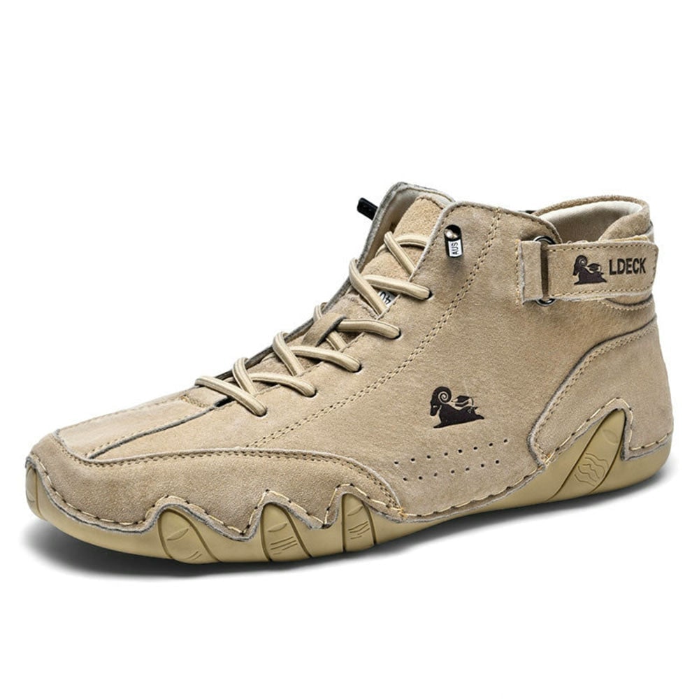 Men's orthopedic slip-on shoes with arch support, waterproof design, and comfort for casual daily wear & foot health.