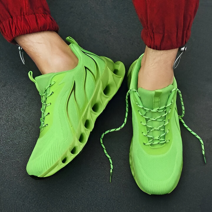 Mens orthopedic footwear designed for foot pain relief, offering arch support for walking & running.