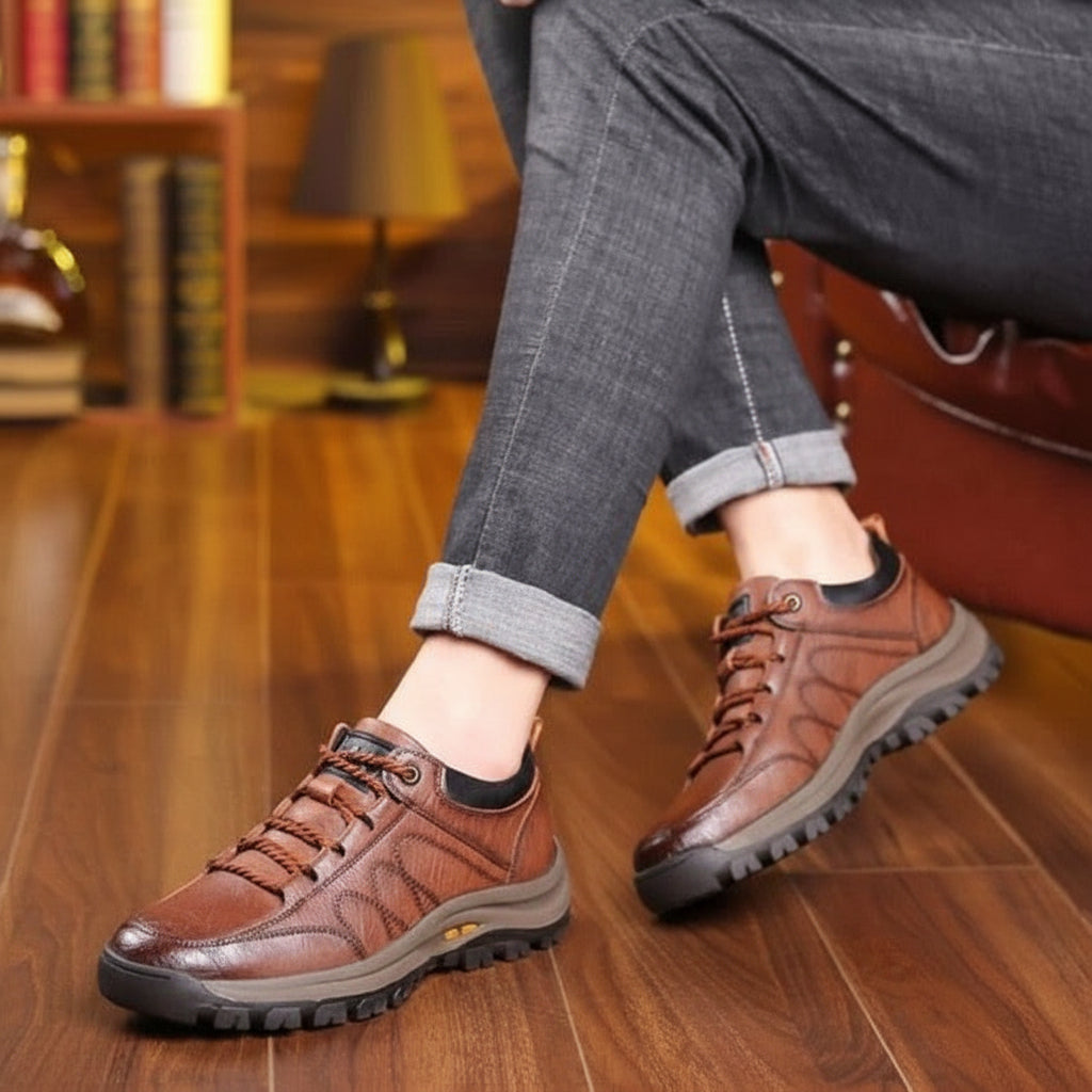 Comfortable and supportive men's waterproof orthopedic walking shoes for active lifestyles.
