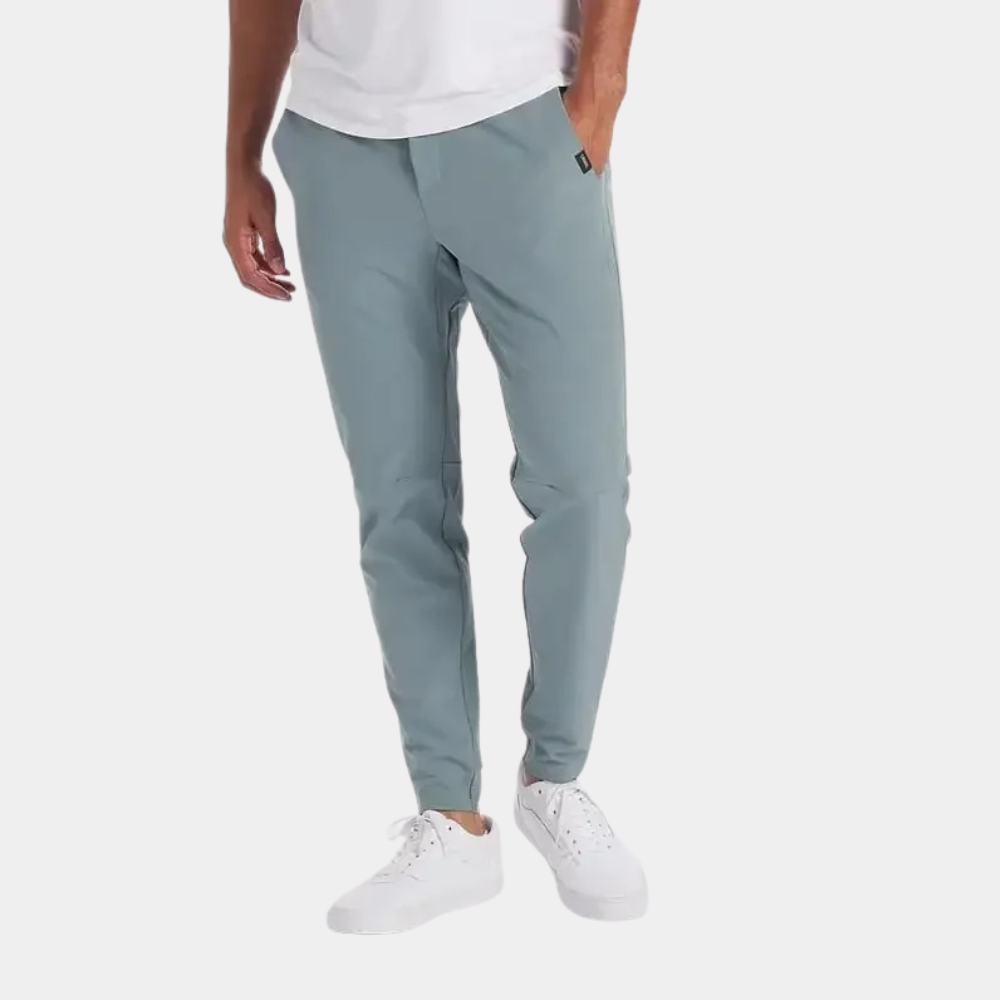 Men's outdoor stretch pants for all-weather comfort. Wind & water-repellent activewear perfect for hiking & travel.