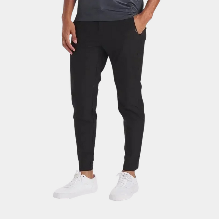 Comfortable men's casual pants. Stretch fabric ideal for travel, activewear, and everyday versatility.