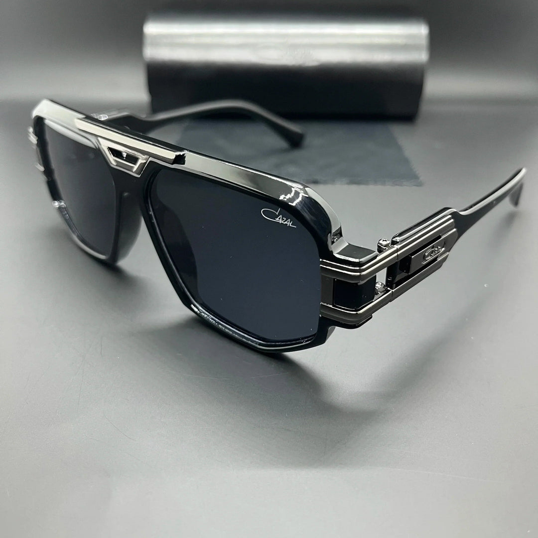 Stylish men's oversized sunglasses, blending vintage and modern elements for fashion-forward UV protection.