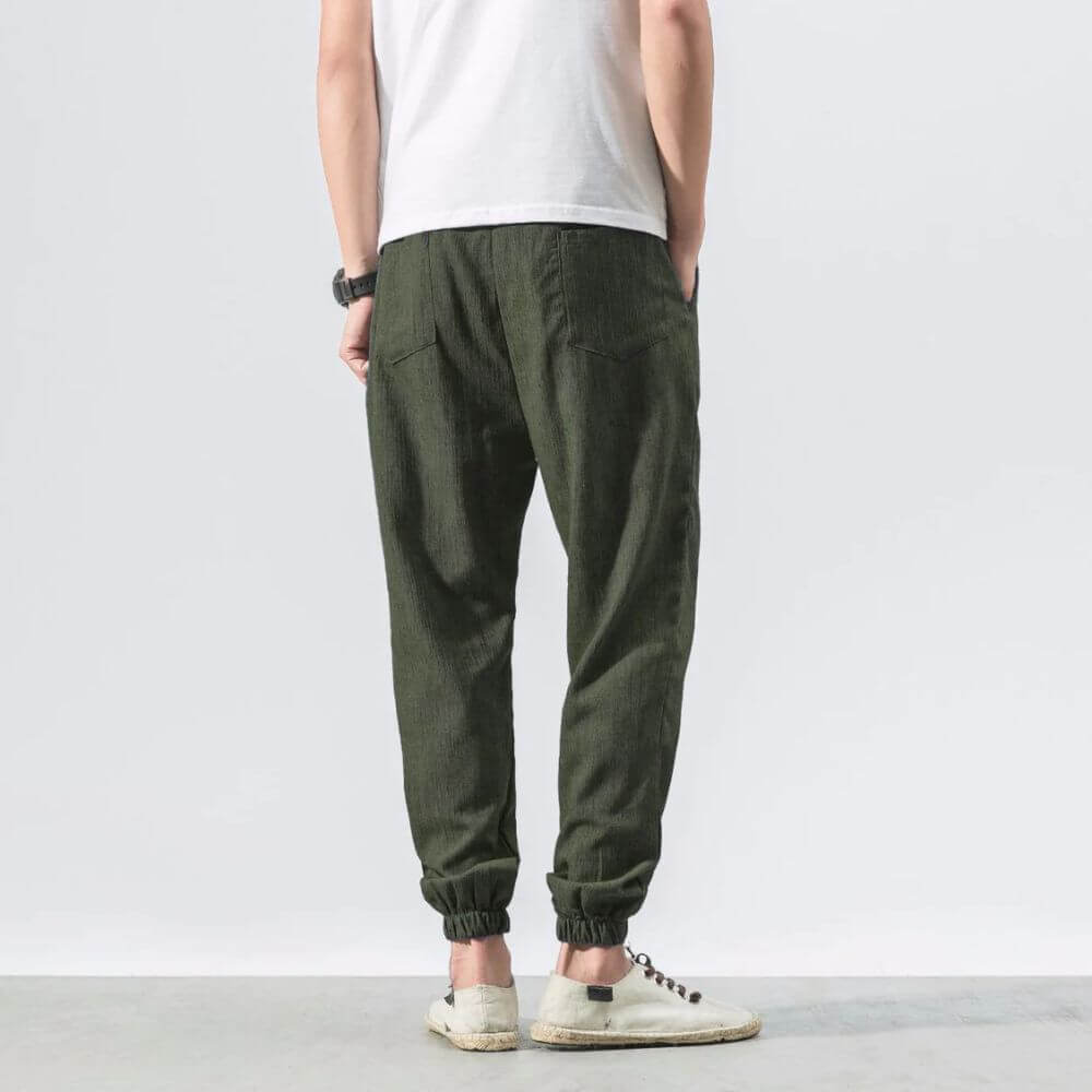 Comfortable & lightweight men's pants, breathable for casual, everyday, spring, and summer wear.