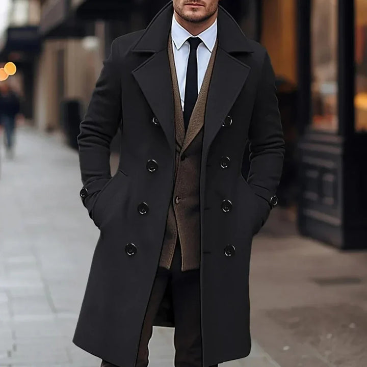 Premium men's tailored coat showcasing classic style and elegant design. A sophisticated choice for men's fashion.