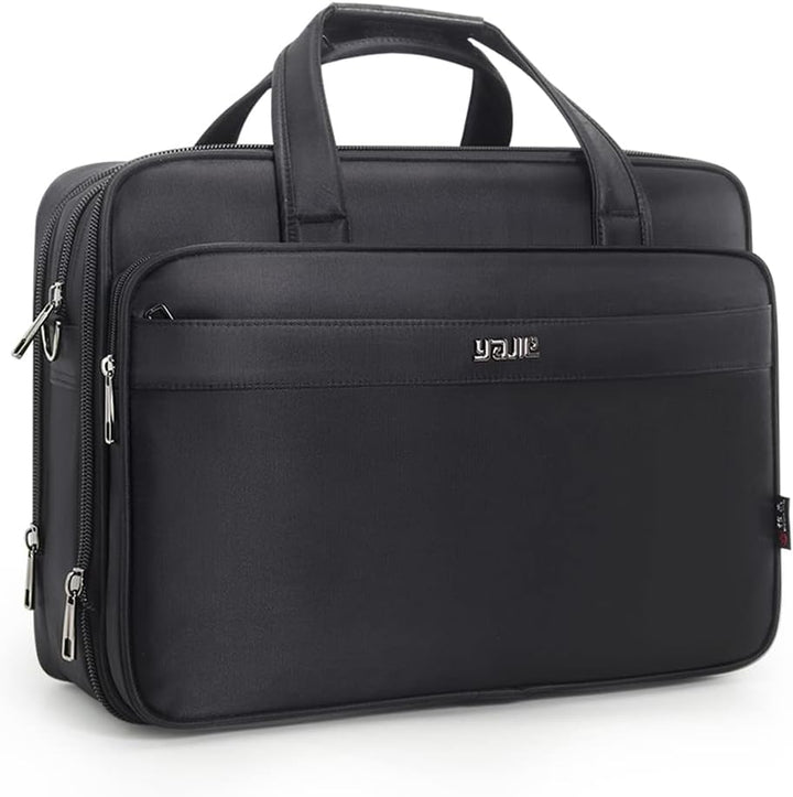 Men's professional canvas laptop tote bag, secure & organized for business, work & travel. Fits up to 15.6" laptops.