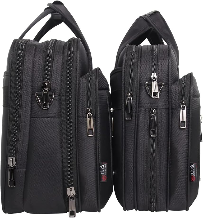 Stylish men's canvas business tote bag with padded laptop compartment, ideal for professionals & daily commute.