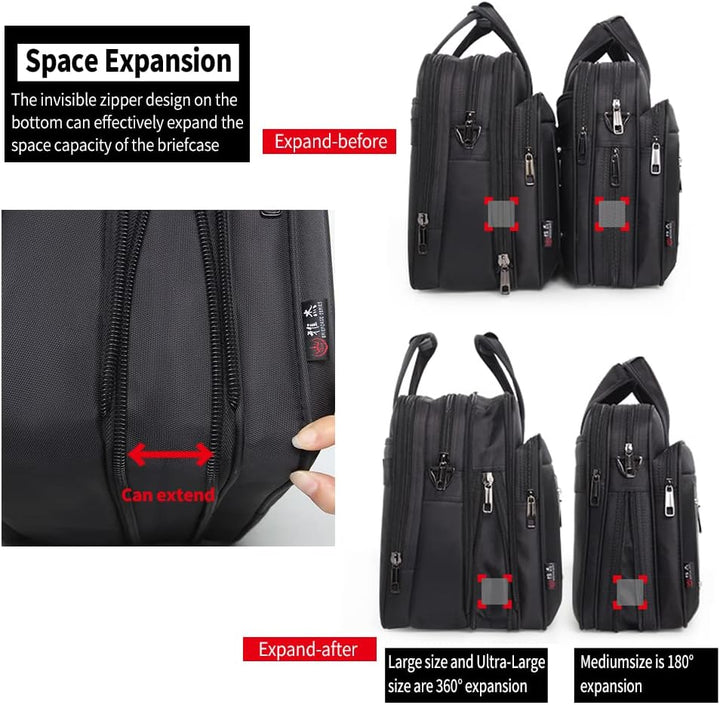Executive men's canvas laptop work bag, professional & secure for business documents & electronic devices.