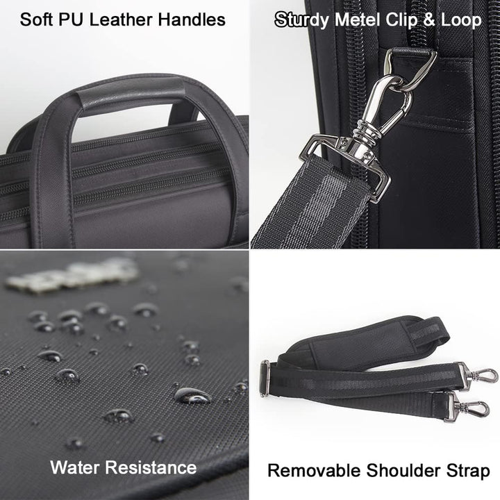 Versatile men's durable canvas business tote bag. Securely carries laptop, documents for work, travel or meetings.