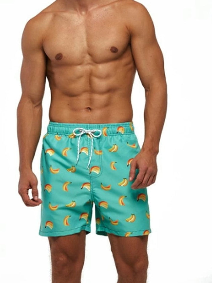 Men's quick-dry swimming shorts in blue, perfect for summer beach days.