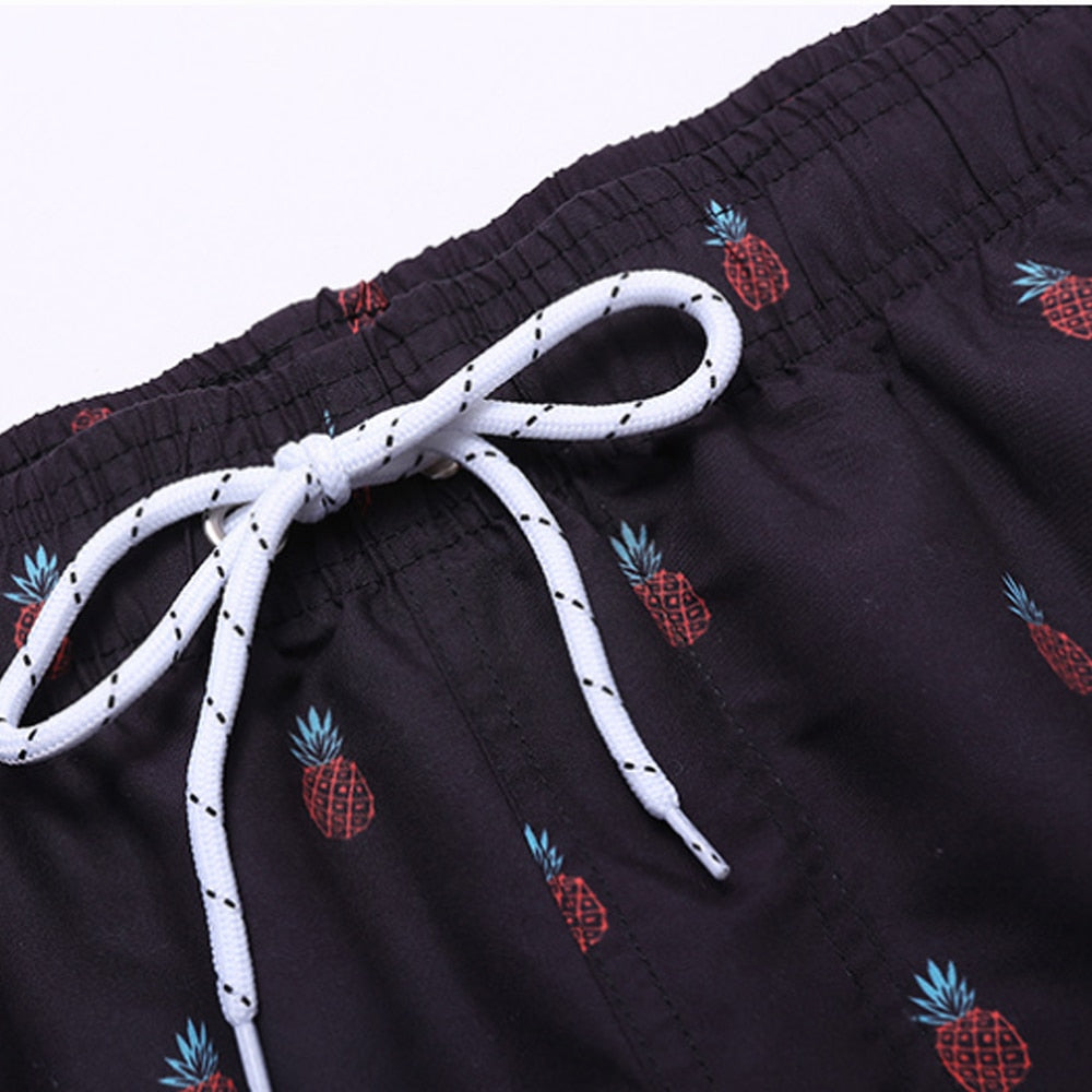 Athletic men's swim trunks designed for comfort and rapid drying by the pool.