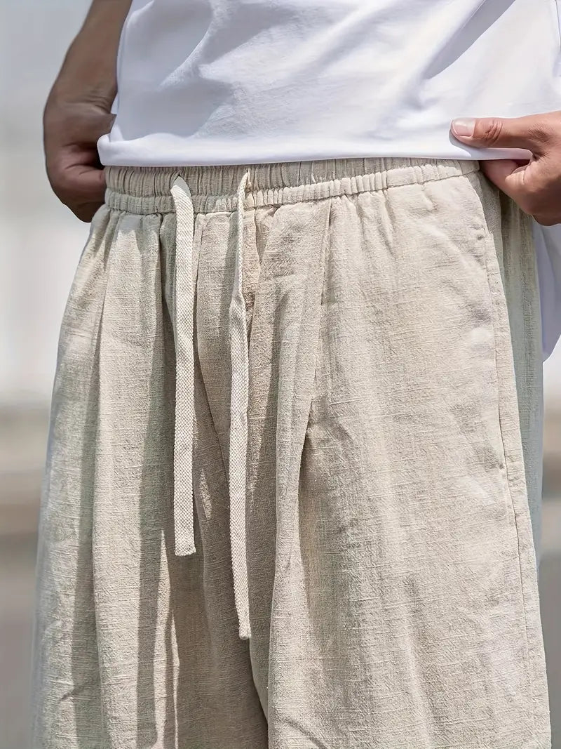 Breathable summer trousers for men, ideal for holiday fashion and relaxed everyday style.