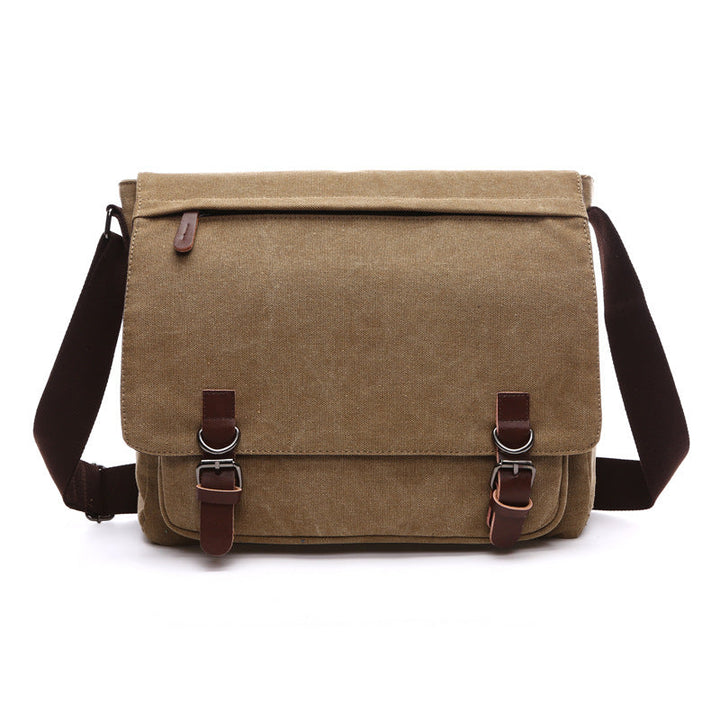 Men's rugged canvas shoulder bag for daily essentials and EDC