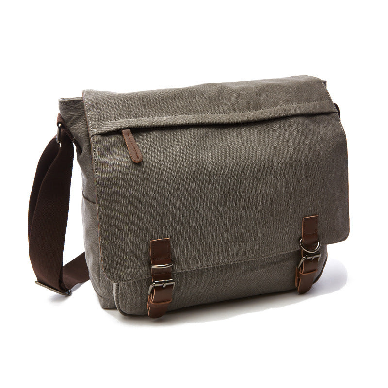Rugged men's work bag in sturdy canvas, ideal for daily essentials
