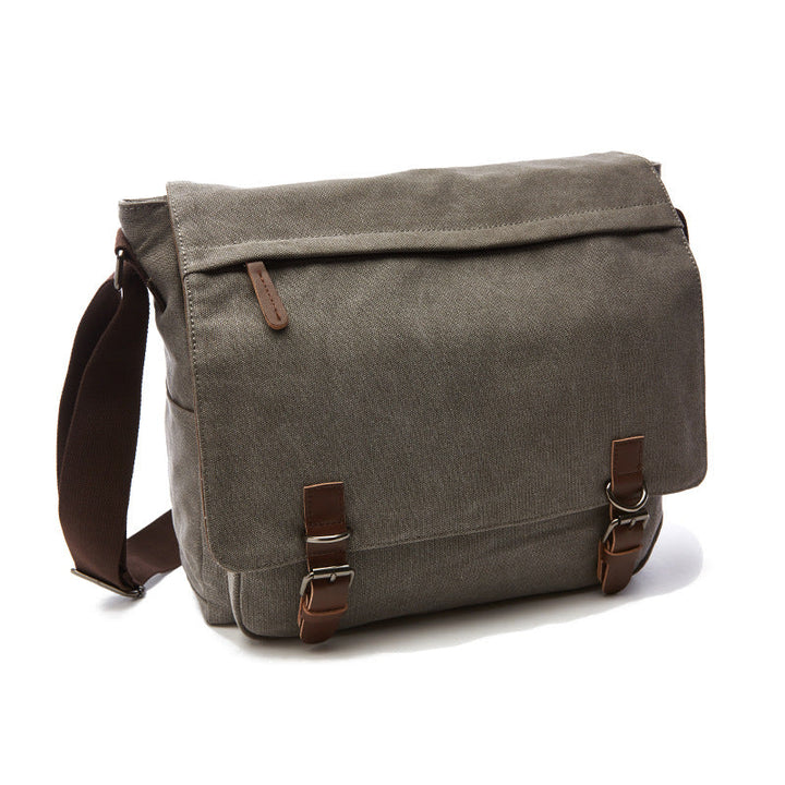 Rugged men's work bag in sturdy canvas, ideal for daily essentials