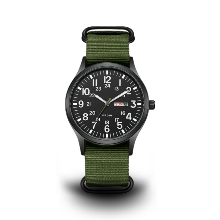 Men's rugged military outdoor watch, water-resistant and durable timepiece for adventure.