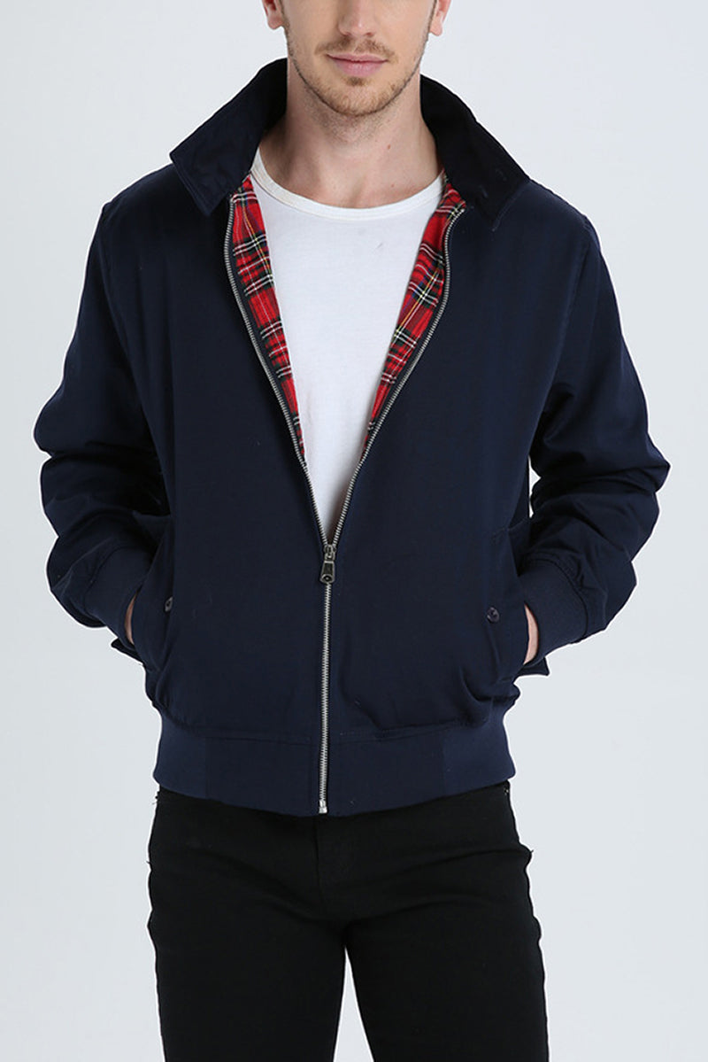 Men's Ryder Harrington jacket in navy blue, classic style