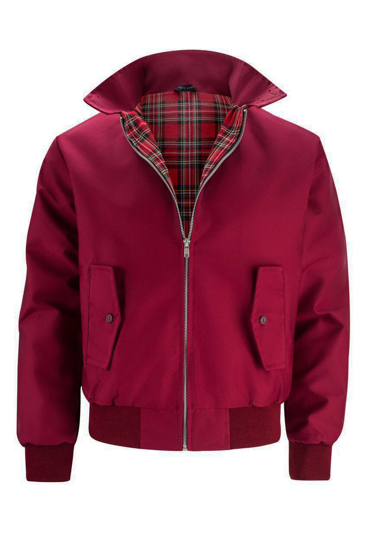 Men's Harrington jacket with button-down collar, timeless versatility