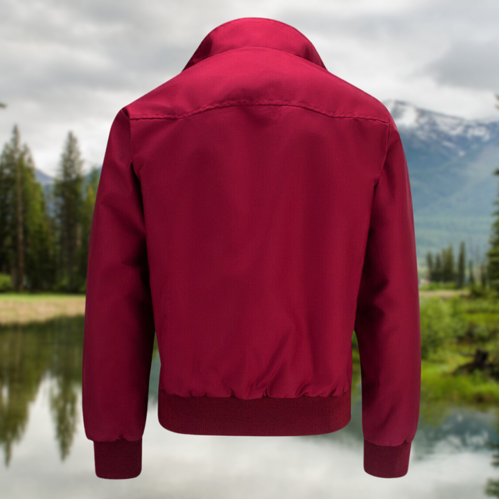 Men's harrington jacket in olive green, outdoor adventure ready