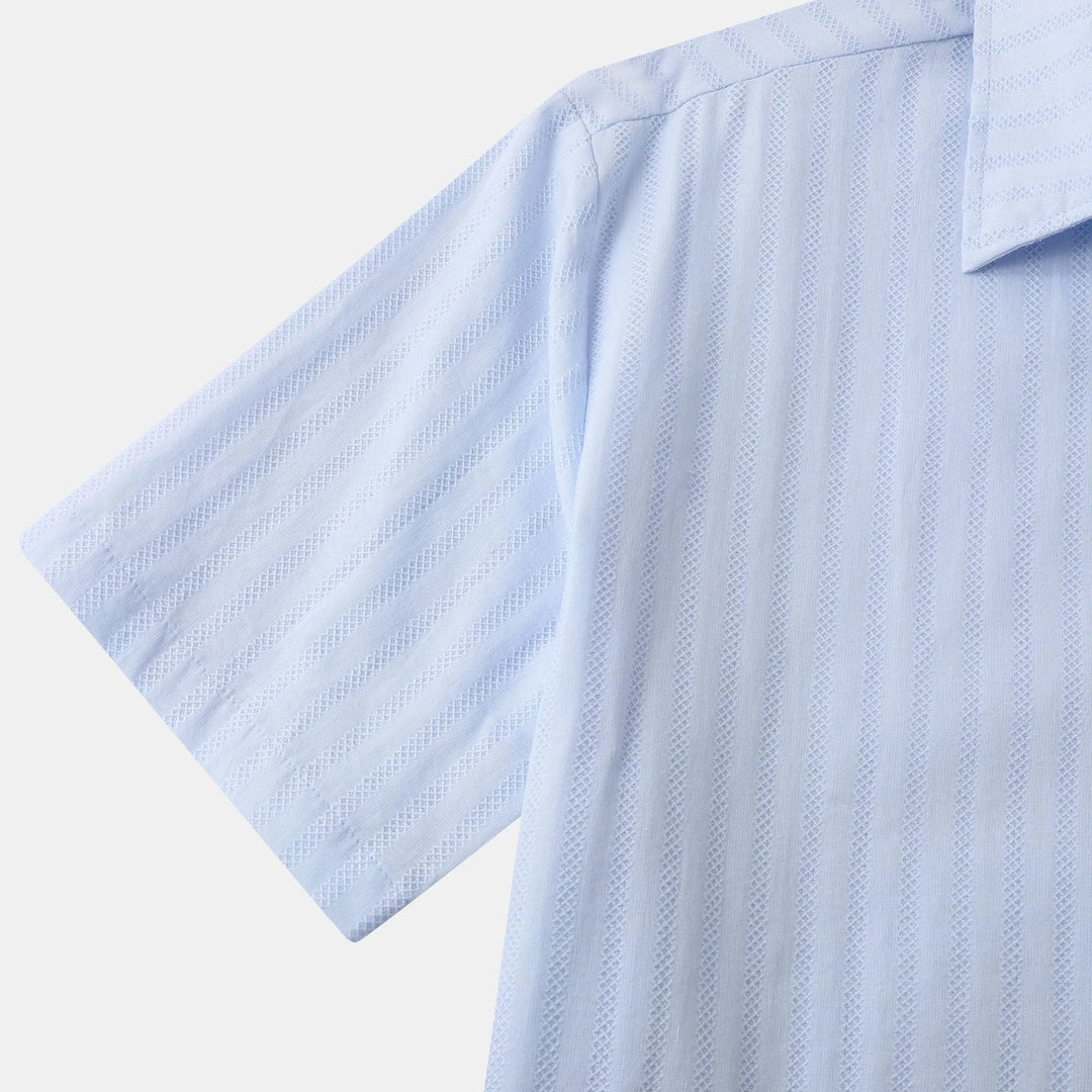 Classic black short sleeve button-down shirt for any occasion